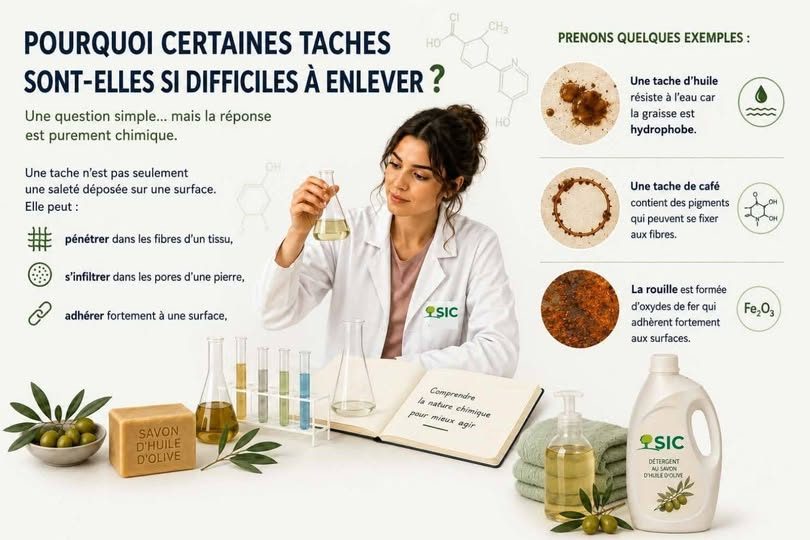 Pourquoi certaines taches sont-elles si difficiles à enlever ?
